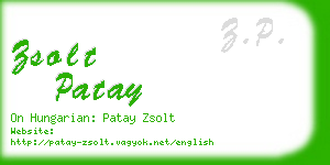 zsolt patay business card